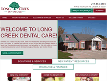 Tablet Screenshot of longcreekdentalcare.com